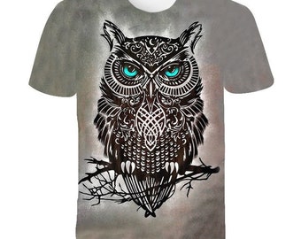 Owl shirt tshirt unisex custom shirt top gift shirt