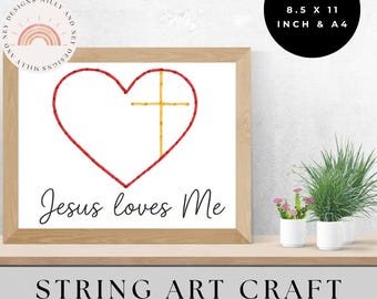 Girls Camp Activities 2025 LDS Youth Theme, Jesus Loves Me String Art Craft, Young Women Activity Days Craft,  General Conference