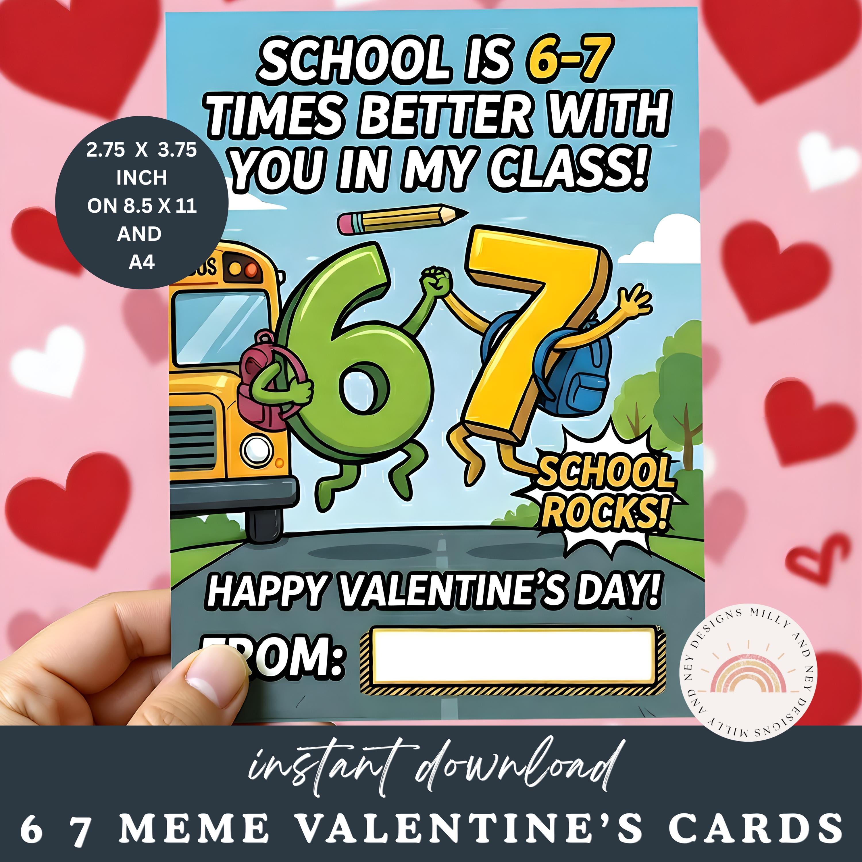 67 Slang Valentine Cards for Kids Editable | Funny Classroom Valentines ...