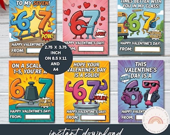 67 Cartões de Dia dos Namorados com Gírias para Crianças (Editáveis) | Cartões de Dia dos Namorados Divertidos para a Sala de Aula | Tendência de Dia dos Namorados | Cartões de Dia dos Namorados para Meninos, Meninas e Geração Z