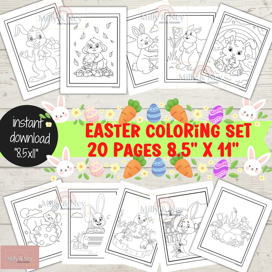 Digital Download Easter Coloring Book Easter Egg Happy Easter Svg ...