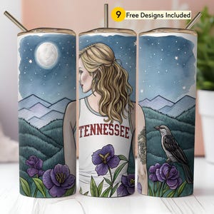 Tennessee Tumbler Wrap, Tennessee Girl 20oz skinny Tumbler Design, The Volunteer State Sublimation Straight 20oz Tumbler ontwerpbestand