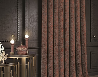 Luxury Chenille Curtains: Elegant Textured Fabric, Thermal Drapes, 50&#39;&#39; Wide Panel Pair