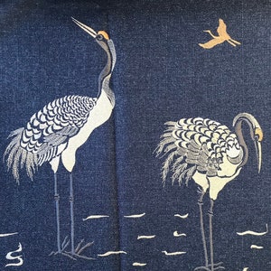 Crane Bird  Curtains, 5 Color Options, Modern Decorative Home Textile, Nature-Themed Gift