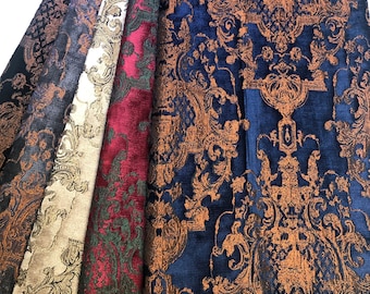 Velvet Curtains Fabric Samples, 5 Colors, Luxury Drapes Swatches for Custom Curtains