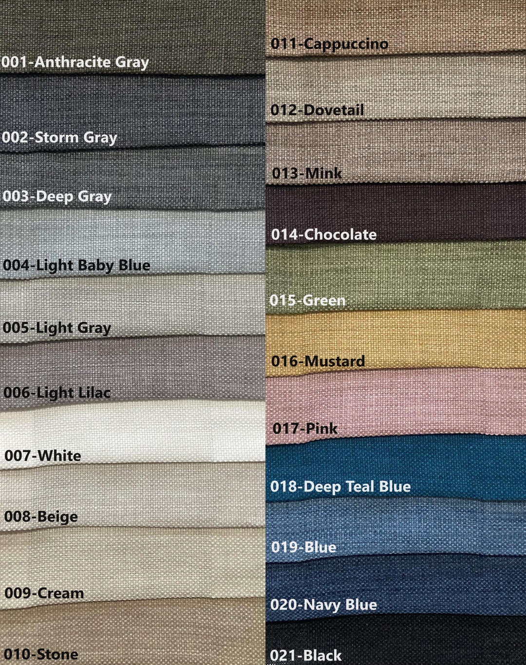 Faux Linen Curtain Panels, 21 Color Options, Custom Drapes for Living ...
