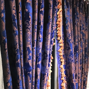 Double Pinch Pleated Velvet Curtains, 5 Colors. Luxury Custom Curtain Panels
