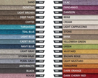 Leinen Vorhänge für Wohnzimmer, 32 Farben. Extra breite benutzerdefinierte Leinen drapiert mehrere Kopf.