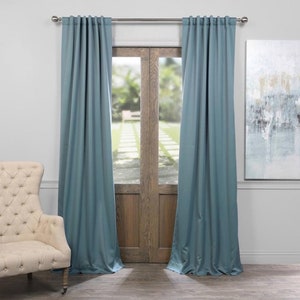 Double Sided Blackout Curtain, 28 Colors. Thermal Insulation Curtains, Extra Long Blackout.