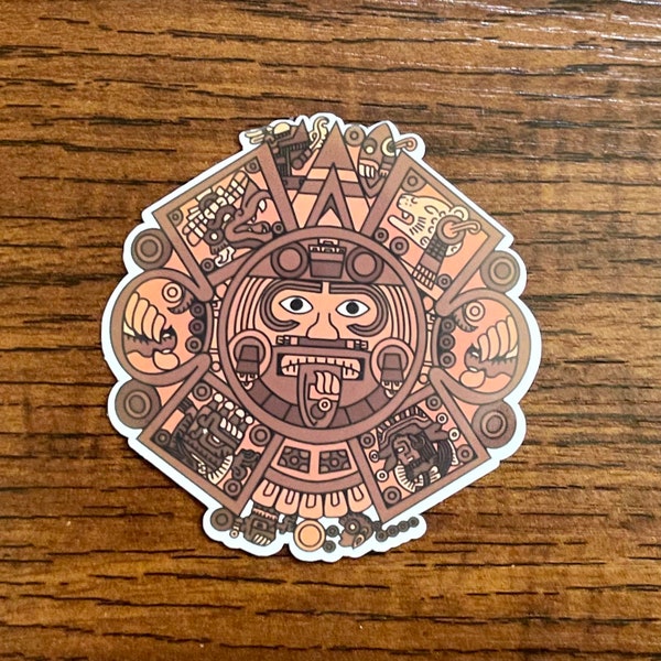 Aztec Calendar Vinyl Sticker- Large/Medium/Small