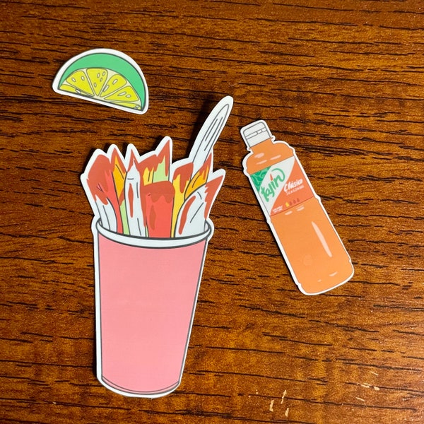 Snack Pack: Vaso de Fruta Waterproof Vinyl Stickers