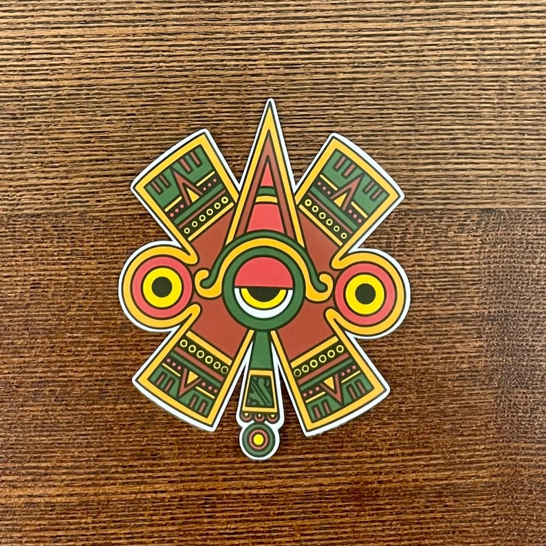 Aztec Eye nahui Ollin Vinyl/holographic Sticker M/L/XL - Etsy