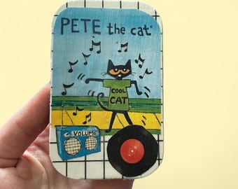 Handmade Pete the Cat Tin Wallet