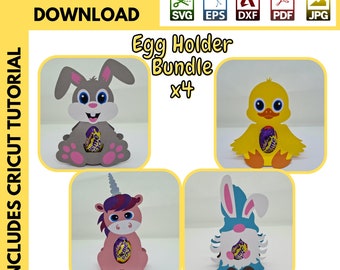 SVG Digital Download Bundle Easter Egg Holders 2227