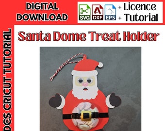 3D Layered Santa dome svg | Bauble treat holder hanger | 2111