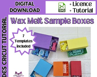 Digital SVG Bundle | Wax Melt Sample Gift Boxes | Wax Melt Packaging 2311