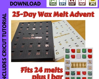 SVG Advent 25 Day Wax Melt Calendar. 2266