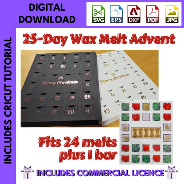 Empty Wax Melt Calendar Etsy UK