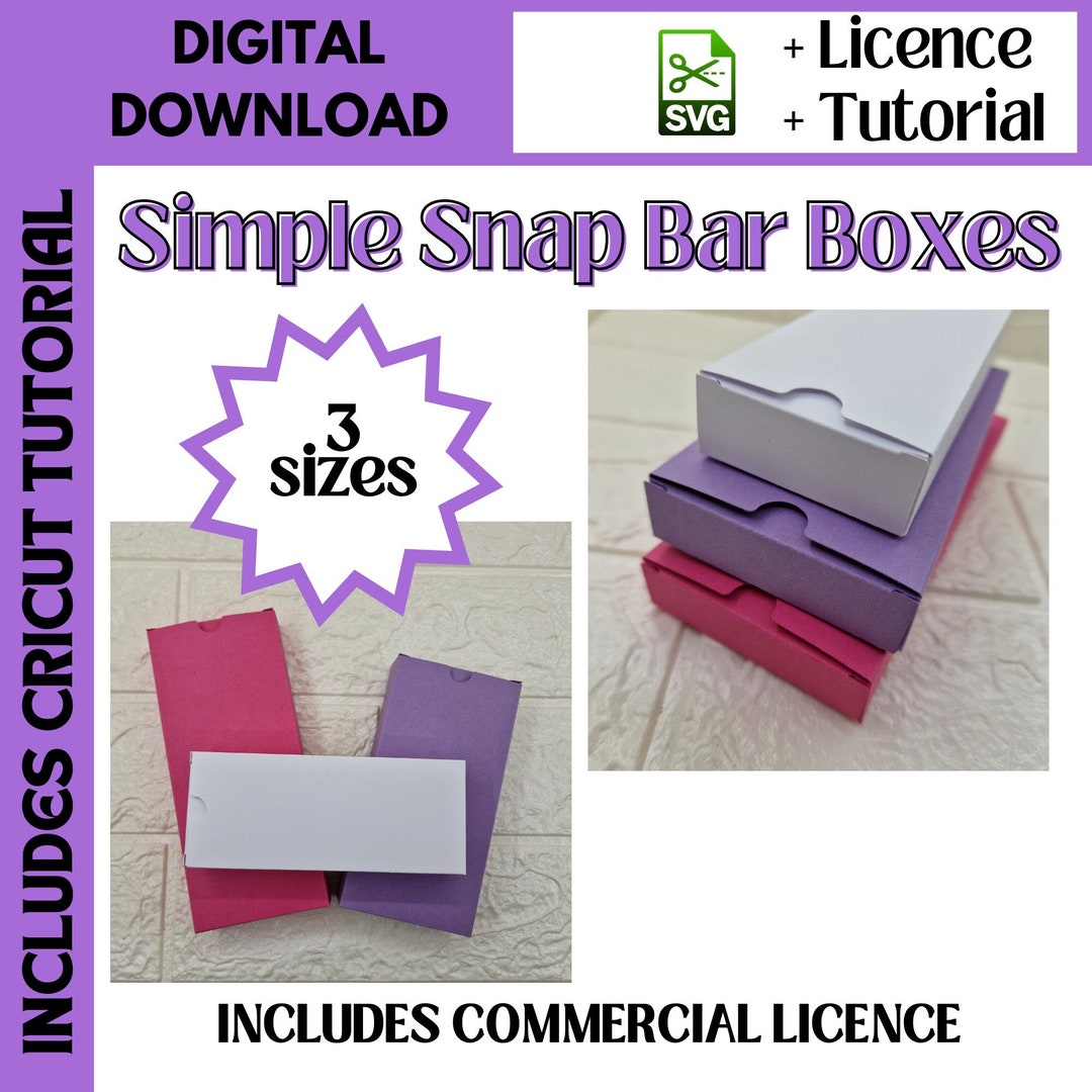 SVG Simple Snap Bar Boxes for Wax Melt Packaging Digital Download 2309