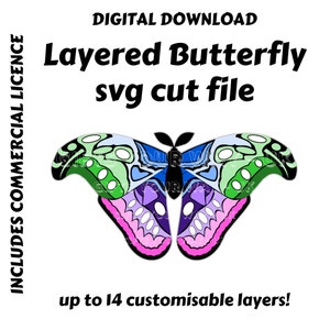 Design de borboleta em camadas SVG 2265