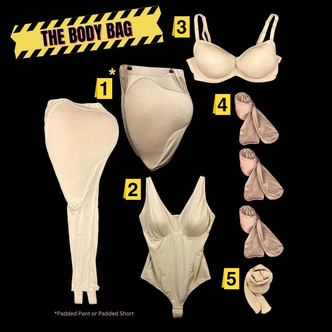 BEIGE Body Bag Drag Padding Bundle / Drag Padding / Hips & Bum Padding