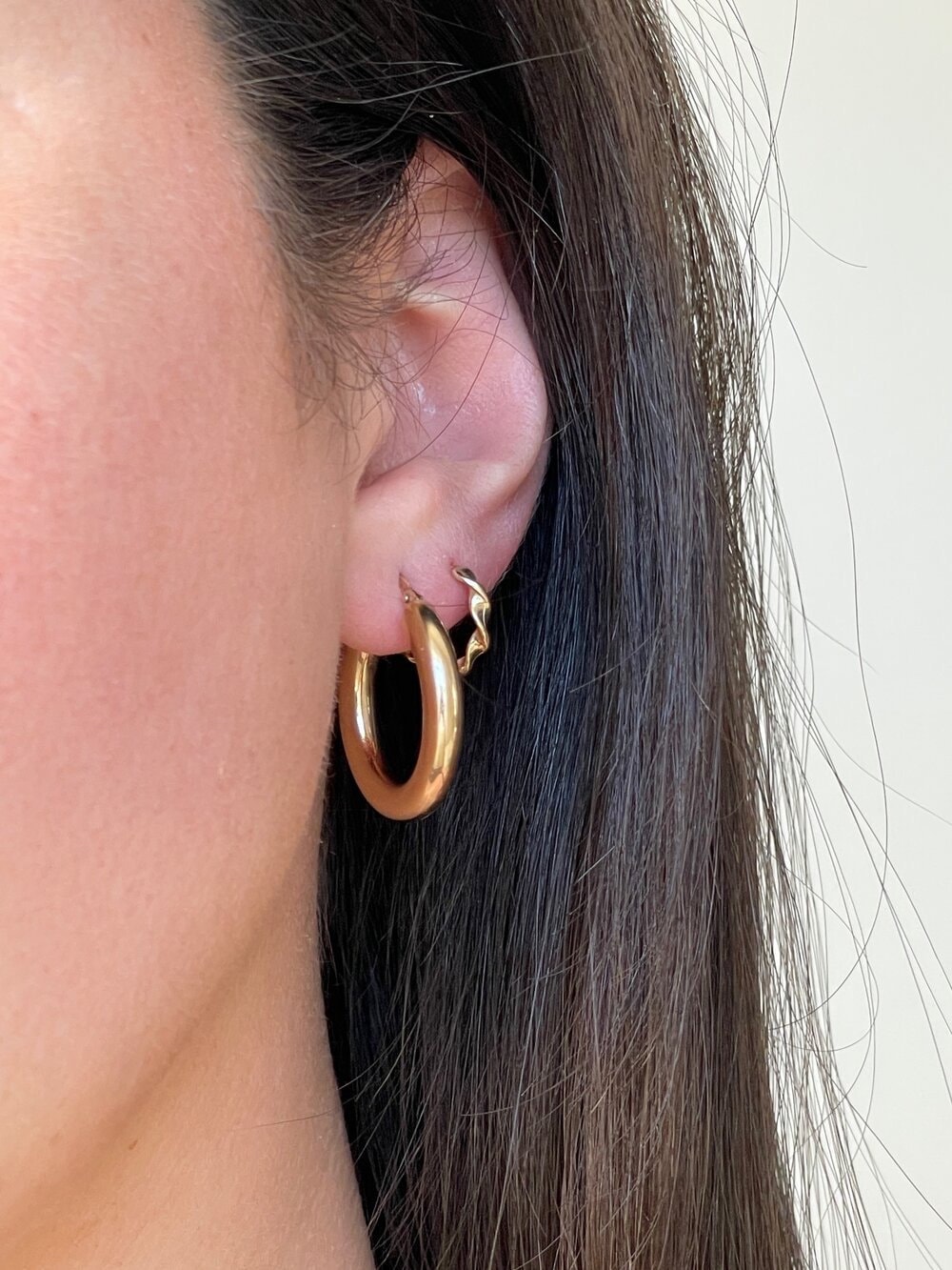 Buy 3mm Thick Gold Hoops Online In India - Etsy India