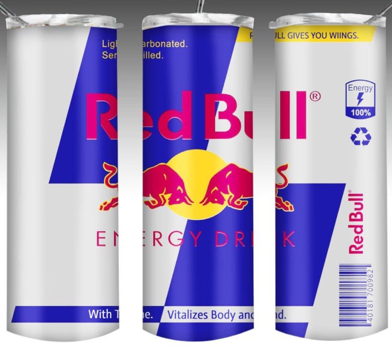 Red Bull Energy Drink Inspired Tumbler