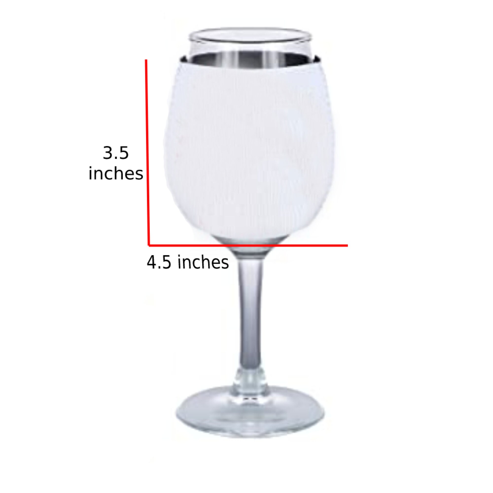 Two Pieces of Custom Wine Glass Chiller, Wine Glass Cover, Wine Glass