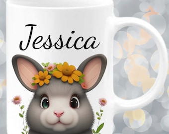 Cute bunny Coffee mug, Bunny Lover Gift, Rabbit Mom Gift, Bunny Gifts for Women, Funny Bunny coffee mug, Animal coffee mug, Cheer up gift