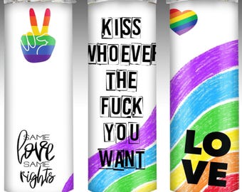 LGBTQ Pride Tumbler – Rainbow Print  Tumbler Design - Adult Humor Tumbler - Funny Mug - Tumbler Offensive - Humorous Gift