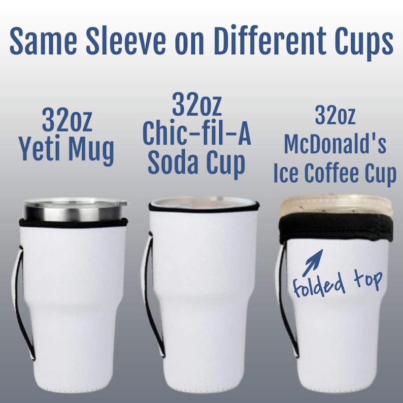 Custom Photo on Neoprene Cup Sleeve, Face Neoprene Cup Sleeve With