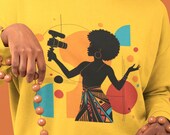 Black Videographer Sweatshirt | African American Content Creator Apparel | Melanin Filmmaker Gift Shirt