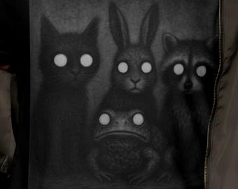 Creepy Animal Eyes T-Shirt | Haunted Forest Halloween Tee