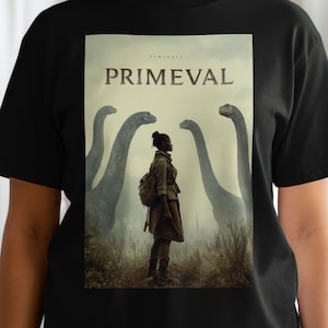 Dinosaur Brachiosaurus T-Shirt, Sci-Fi Adventure Shirt, Primeval Dinosaur Graphic Tee, Unique Dinosaur Lover Gift, Vintage Dino T-Shirt