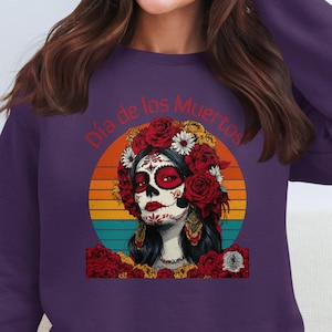 Catrina Día de los Muertos Tee | Sugar Skull Shirt | Mexican Calavera Sweatshirt | Hoodie & Sweater for Men and Women