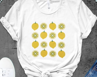 Lemon Vintage Shirt | Retro Lemon Tee | Lemons Graphic TShirt | Summer Soft Lemon T-Shirt | Gift for Beach Lovers | Vacation Casual Present