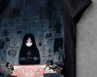 Dark Anime T-Shirt | Satanic Summoner, Goth Grunge Style
