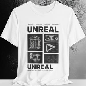 Unreal Glitch T-Shirt | Surreal Illusion Graphic Tee | Trippy Optical Mind Shirt | Bella Canvas XS to 5XL
