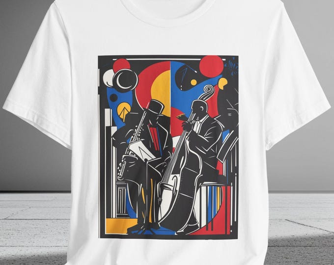 Modern Jazz T-Shirt | Jazz Apparel | Abstract Music Art Tee | Musical Graphic Shirt | Musician Apparel | Bella Canvas Sizes XS to 5XL