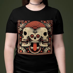 Skull Horror T-Shirt | Gothic Skull Art Tee | Dark Occult Graphic | Bella Canvas XS to 5XL