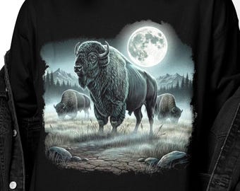 Bison Wildlife Shirt | Graphic Bison Tee | Y2K 2000s Top | Animal Lover Gift