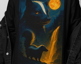 Skunk Vintage 90s Graphic Style Tshirt, Retro Skunk T-Shirt, Nature Skunk Y2k Streetwear, 2000s Skunk Gift