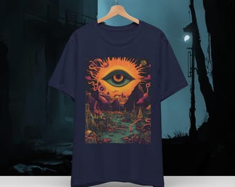 All Seeing Eye Sun T Shirt | Trippy Cosmic Surveillance Tee