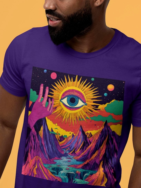 LSD Vision Shirt | Trippy Vintage Tee With Third Eye Universe