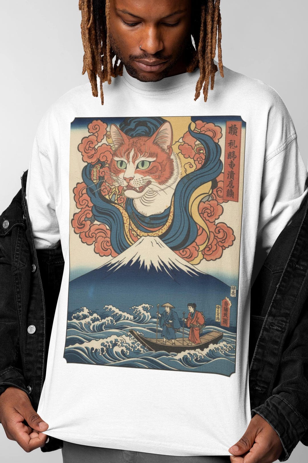 Japanese Cat Ukiyo Art Shirt | Ancient Cat Graphic Tee | Vintage Japan ...