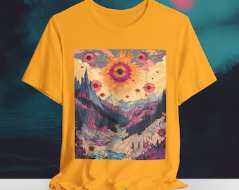Cosmic Watchers T-Shirt | Psychedelic Eye Art, Trippy Surreal Apparel