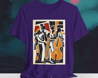 Abstract Jazz T-shirt | Retro Music Art Graphic Tee - Etsy
