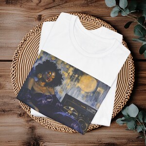 Neo Soul Melanin Queen T-Shirt | Afro Art Retro Vibes Shirt | Soft Bella Canvas Retail Fit Unisex XS to 5XL image 2