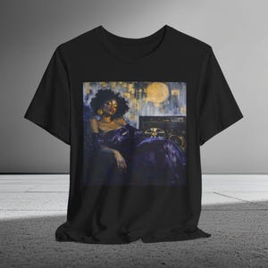 Neo Soul Melanin Queen T-Shirt | Afro Art Retro Vibes Shirt | Soft Bella Canvas Retail Fit Unisex XS to 5XL image 3