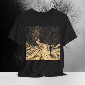 Trippy Shirt, Psychedelic Clothing, Vaporwave Aesthetic Tee, Celestial Dreamscape, Emo T-Shirt, Alt Tee, Dark Aesthetic, Surreal Art Apparel